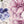 Cargar imagen en el visor de la galería, Vinilo peonías blancas, moradas y azules y flores de hortensias
