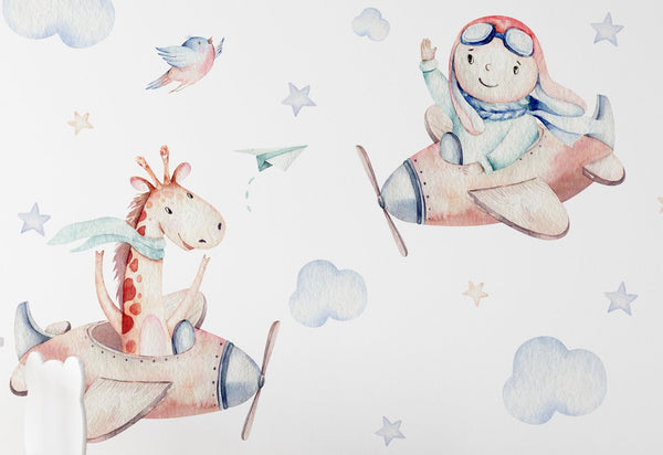 Airplane wall stickers for boy's room