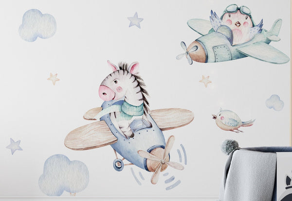Airplane wall stickers for boy's room