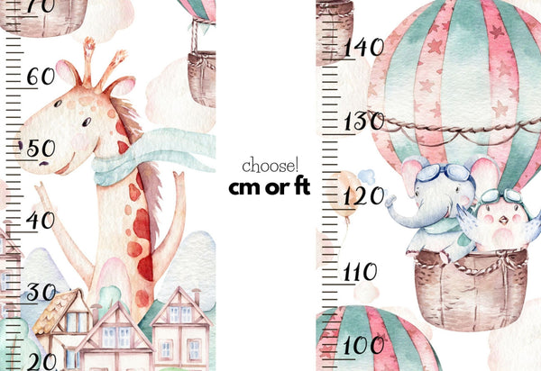 Hot air balloon height chart