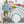 Rainbow hot air balloon wall stickers