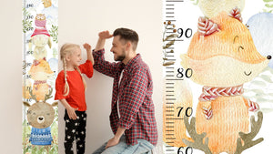 Watercolour Height Chart for Kids - Nursery Growth Chart Ruler Wall Decal for Boys and Girls - Nursery Growth Chart - Cm/Inch Height Meter