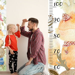 Watercolour Height Chart for Kids - Nursery Growth Chart Ruler Wall Decal for Boys and Girls - Nursery Growth Chart - Cm/Inch Height Meter
