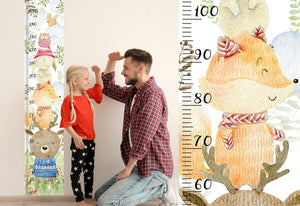 Watercolour Height Chart for Kids - Nursery Growth Chart Ruler Wall Decal for Boys and Girls - Nursery Growth Chart - Cm/Inch Height Meter