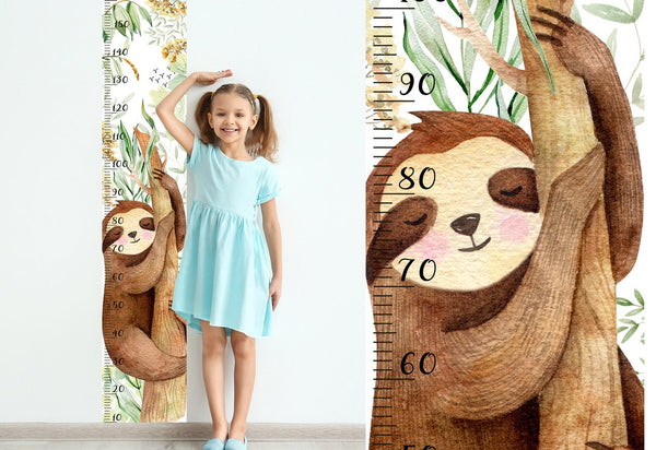 Watercolour Ruler Wall Decal - Nursery Growth Chart - Height Chart for Kids - Boys and Girls - Nursery Growth Chart - Cm/Inch Height Meter