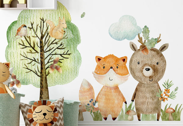 Forest animals wall sticker