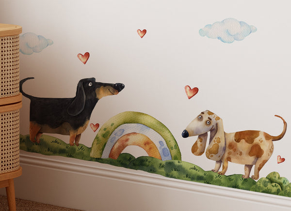 Dachshund dog wall sticker