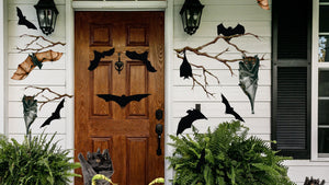 Halloween Bat Door Decor - Halloween Stickers - Halloween Wall Decals for Kids - Spooky Decor Ideas, Halloween Home Decor, Pumpkin Decals