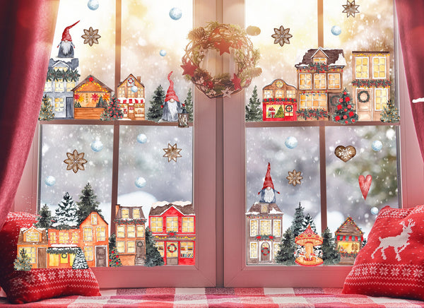 Christmas window sticker decorations