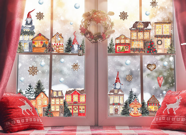 Christmas window sticker decorations