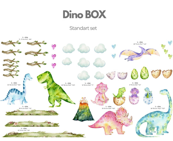 Dino Toy Box Decal - Toy Box Decorations - Toy Storage Labels Playroom Kidsroom Nursey - Toybox Decal Vinyl Decals - Dinosaur Toy Box