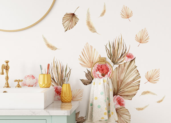 Boho flowers wall sticker