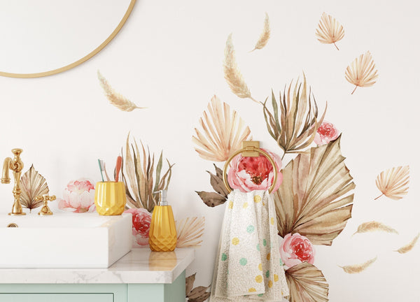 Boho flowers wall sticker