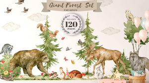 Forest Animal Wall Sticker for Nursery - Woodland Nursery Decor - Forest Animal Decal