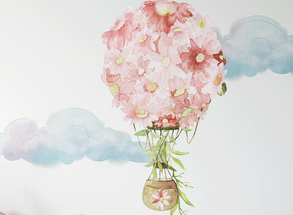 Kids Wall Decals / Princess And Prince Wall Sticker for Nursery / Trees / Hot Air Balloons / Horse