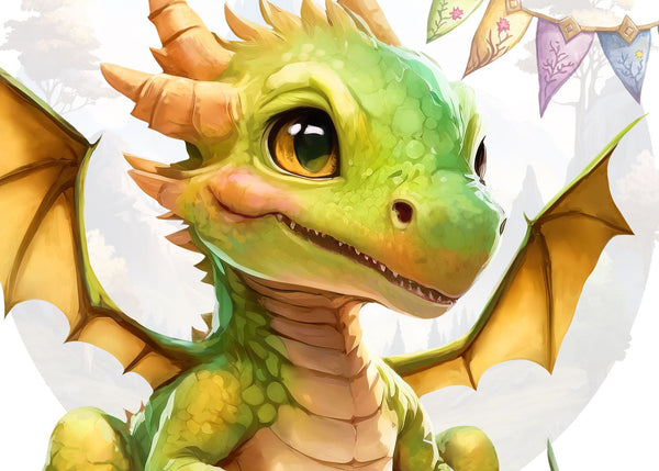 Dragon wall decal for kids - Baby Dragons wall art-  Nursery wall sticker for boys