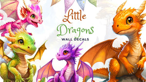 Dragon Nursery Wall Stickers, Baby Wall Decals for Kids room