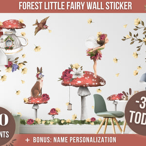 Fairy wall decal set for girl